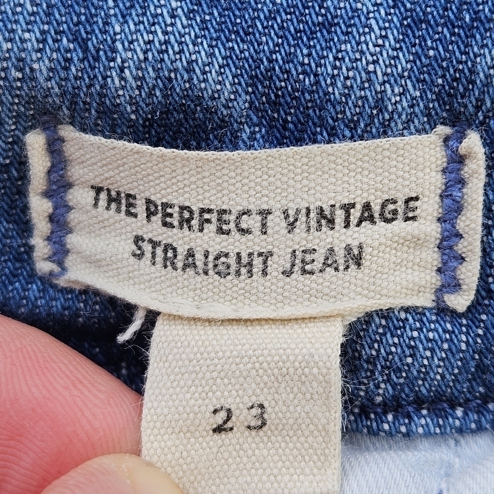 MADEWELL Straight Jean Medium Blue Indigo Wash: Seamed Edition Women's Size 23 - Picture 10 of 16